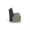 Lesro Siena Armless 3 Seat Tandem Seating No Center Arms, Brushed Steel, RS NightSky Back, MD Farro Seat SN3102 - alternate 2
